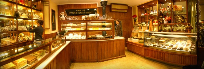 inside of La Campana nougat shop