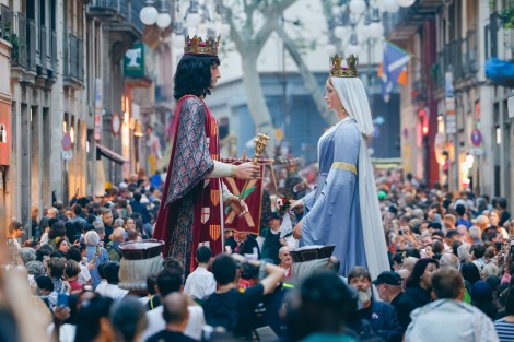 imatge dels Gegants de la Ciutat al carrer Ferran. La Mercè © Xavi Torrent