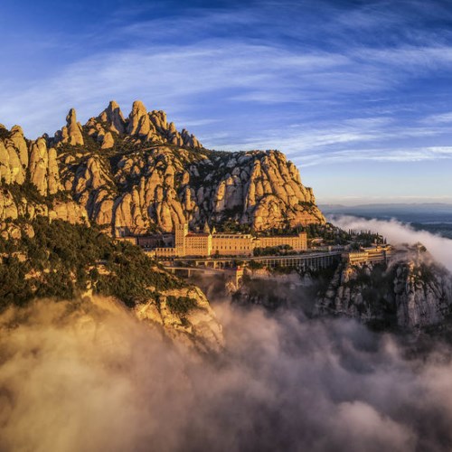 Vista aéria del Monestir de Montserrat